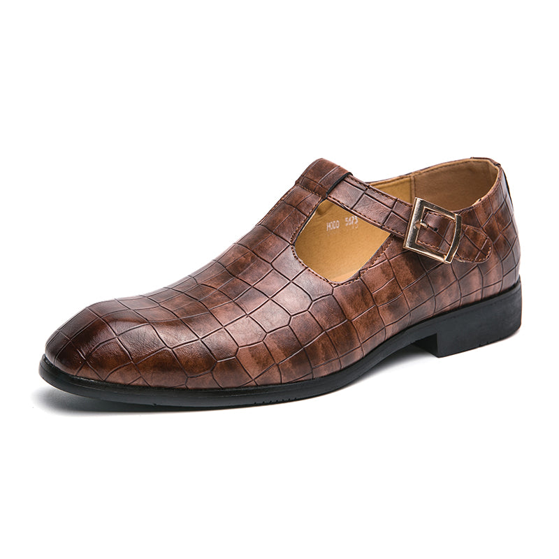 Bravini Leather Monk Shoes