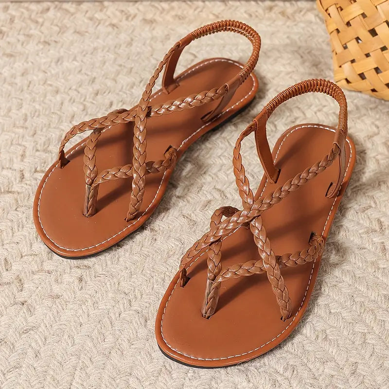 Lucera Braided Flat Sandals