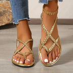 Lucera Braided Flat Sandals