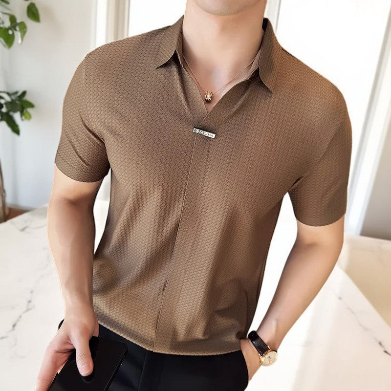 Solaro Waffle-Knit Polo