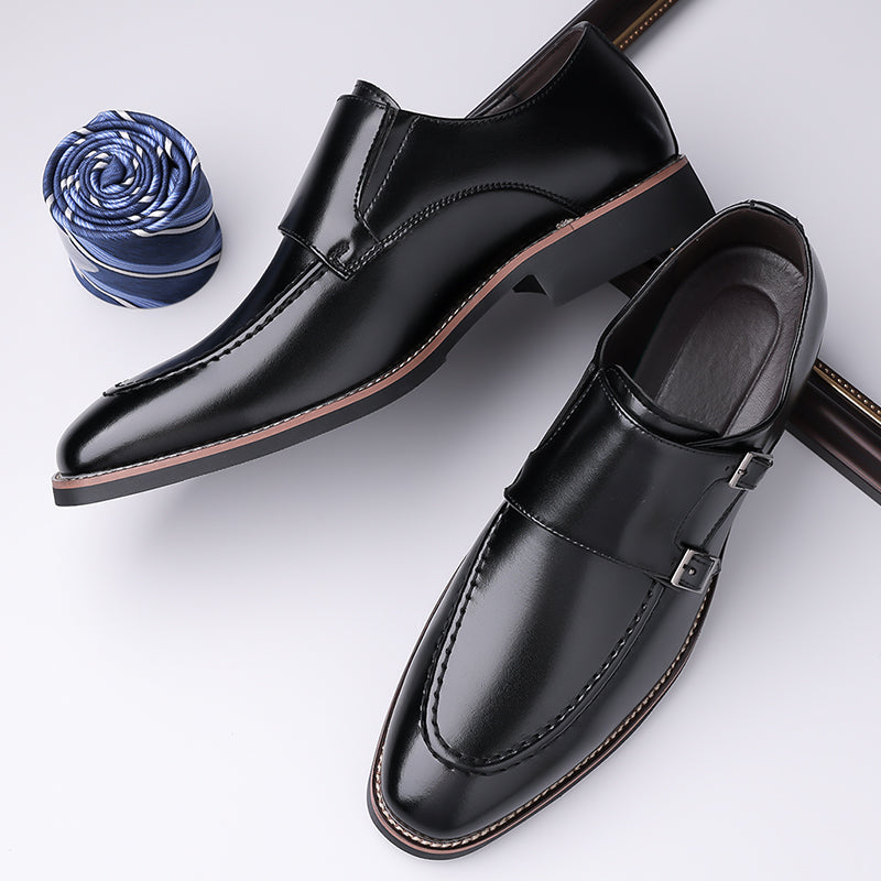 Sorrano Leather Monk Shoes