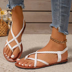Lucera Braided Flat Sandals