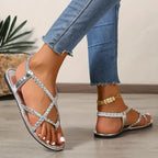 Lucera Braided Flat Sandals