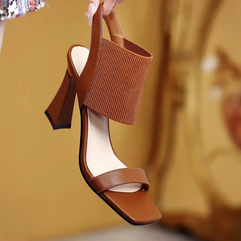 Serafina Elastic Strap Heels
