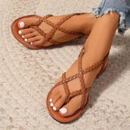 Lucera Braided Flat Sandals