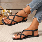 Lucera Braided Flat Sandals