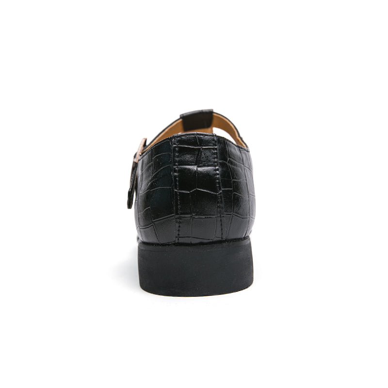 Bravini Leather Monk Shoes