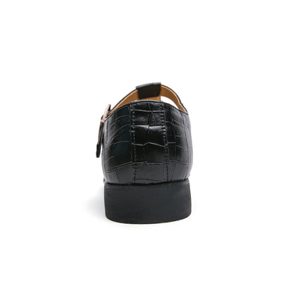 Bravini Leather Monk Shoes