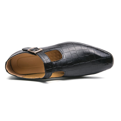 Bravini Leather Monk Shoes