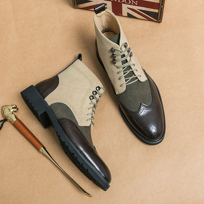 Firano Leather Lace Boots