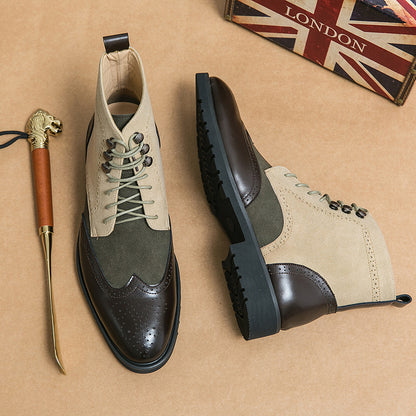 Firano Leather Lace Boots