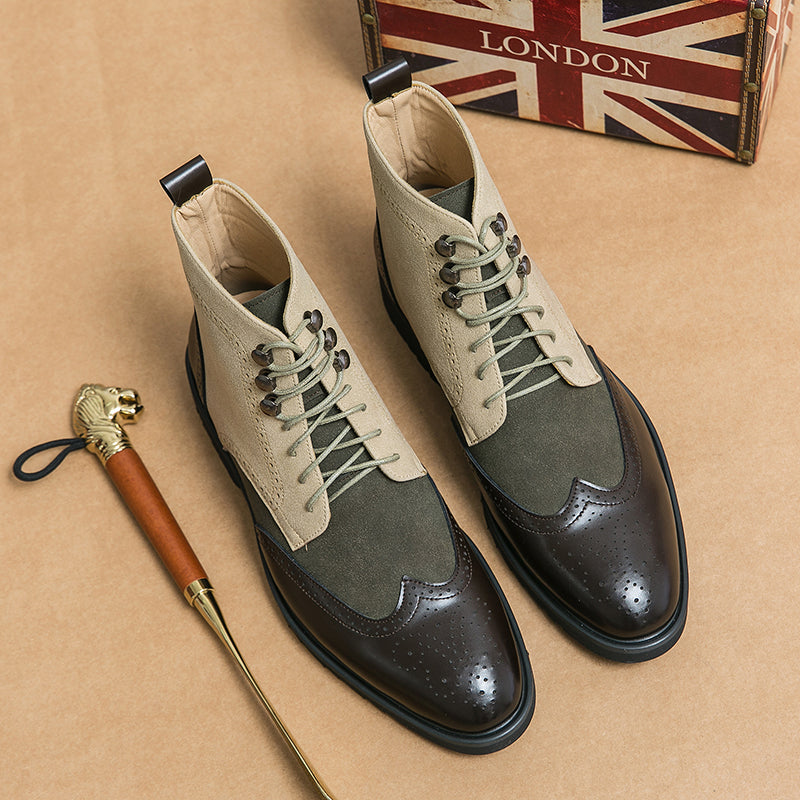 Firano Leather Lace Boots