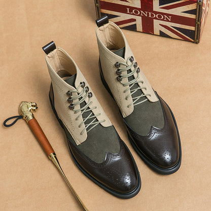 Firano Leather Lace Boots