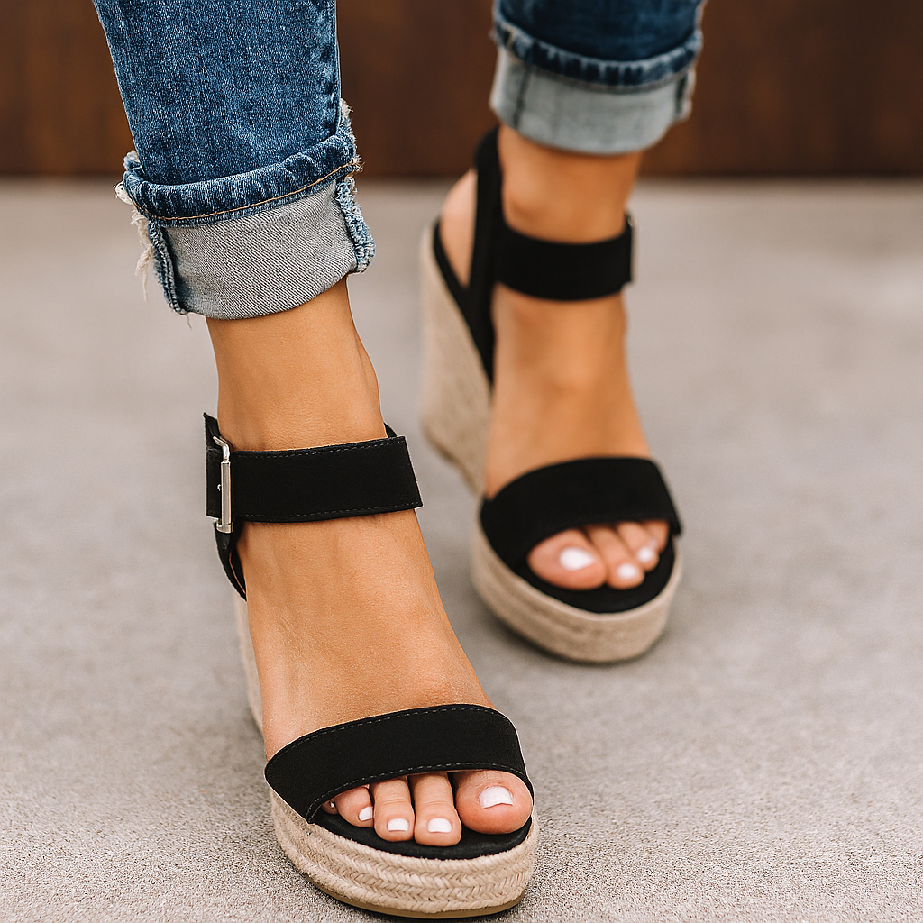 Marbella Open Toe Wedge Sandals
