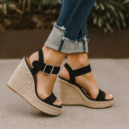 Marbella Open Toe Wedge Sandals