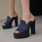 Rivana Denim Platform Heels