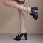 Rivana Denim Platform Heels