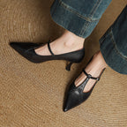 Marcelline Leather Slingback Heels