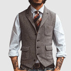 Classic Herringbone Formal Waistcoat