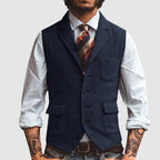 Classic Herringbone Formal Waistcoat
