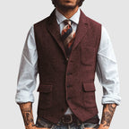 Classic Herringbone Formal Waistcoat
