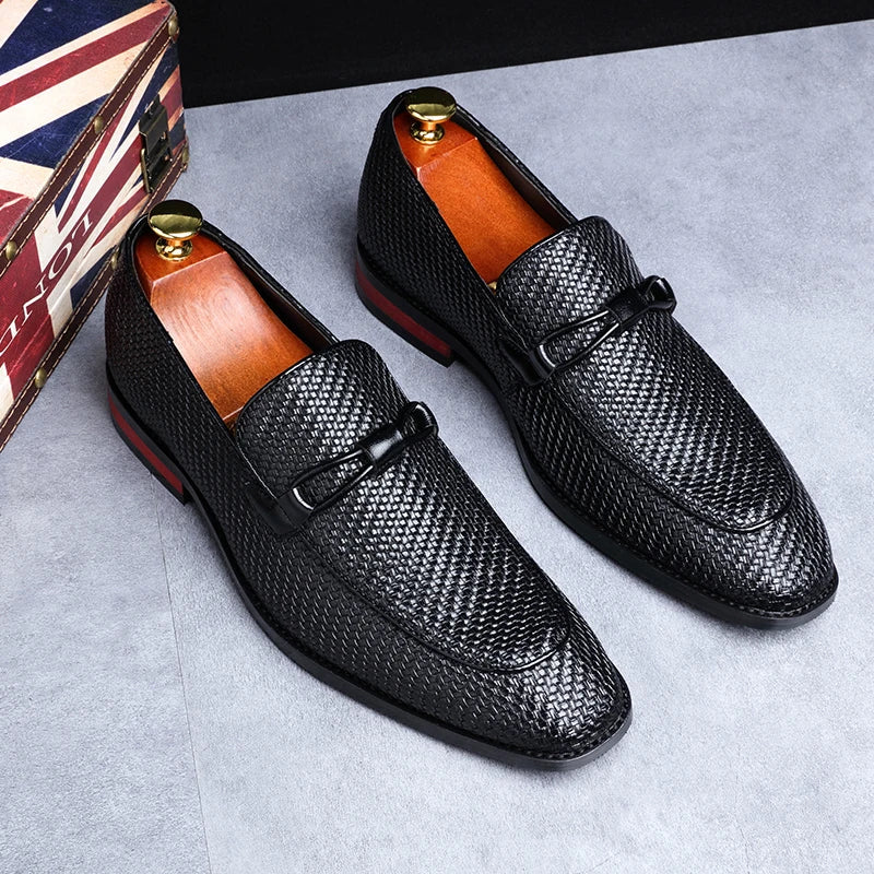 Marquess Embossed Leather Loafers
