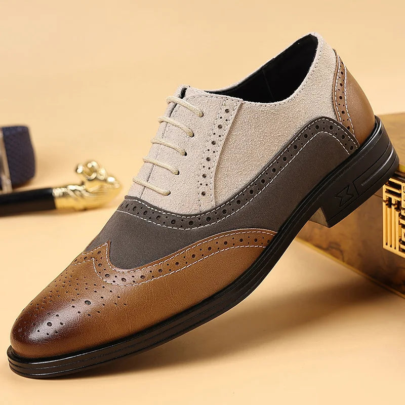 Ferano Color-Block Lace Oxfords