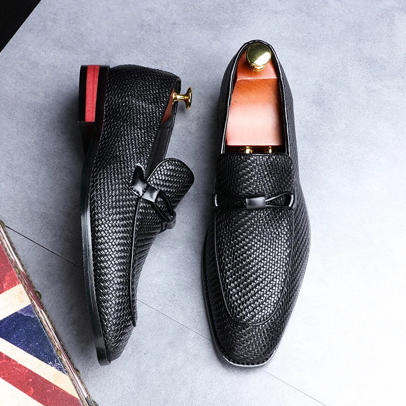 Marquess Embossed Leather Loafers