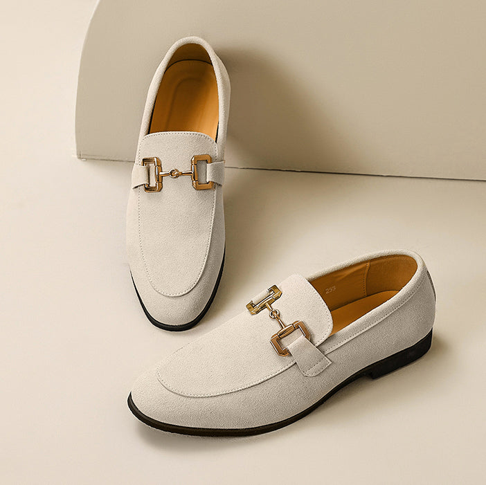 Vellaro Suede Gold-Bit Loafers