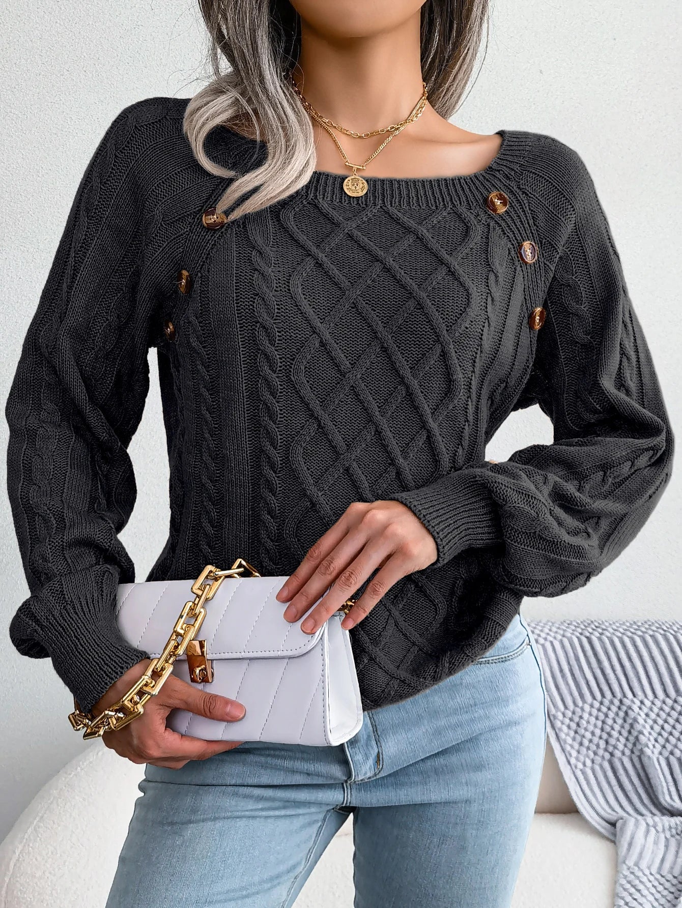 Emilia Textured Cable Sweater