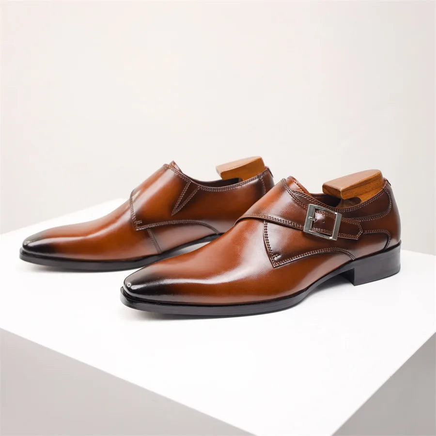 Lancaster Polished Buckle Dress Shoes