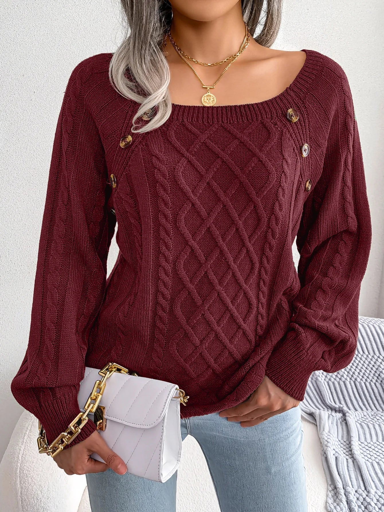 Emilia Textured Cable Sweater