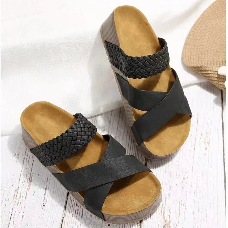 Solara Braided Platform Sandals