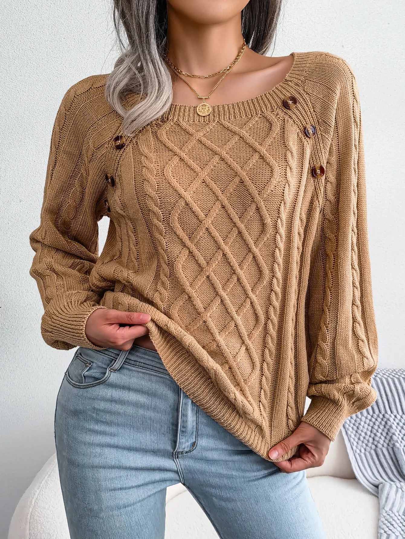 Emilia Textured Cable Sweater