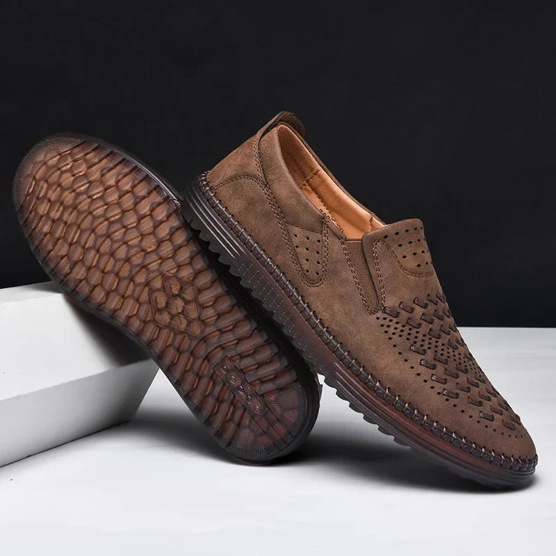 Roma Woven Leather Loafers