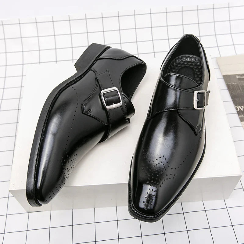 Montclair Polished Monk Strap Shoes