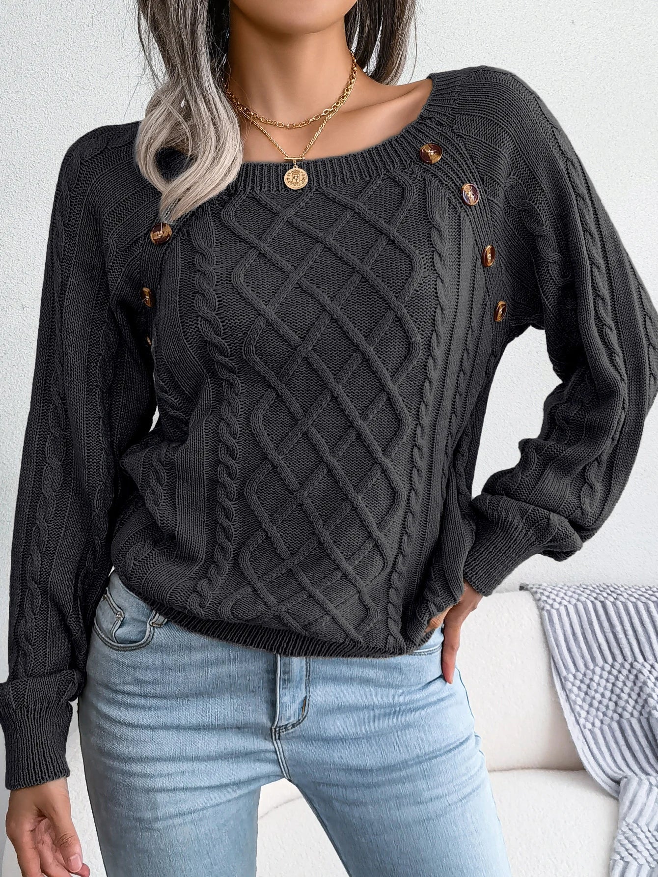Emilia Textured Cable Sweater
