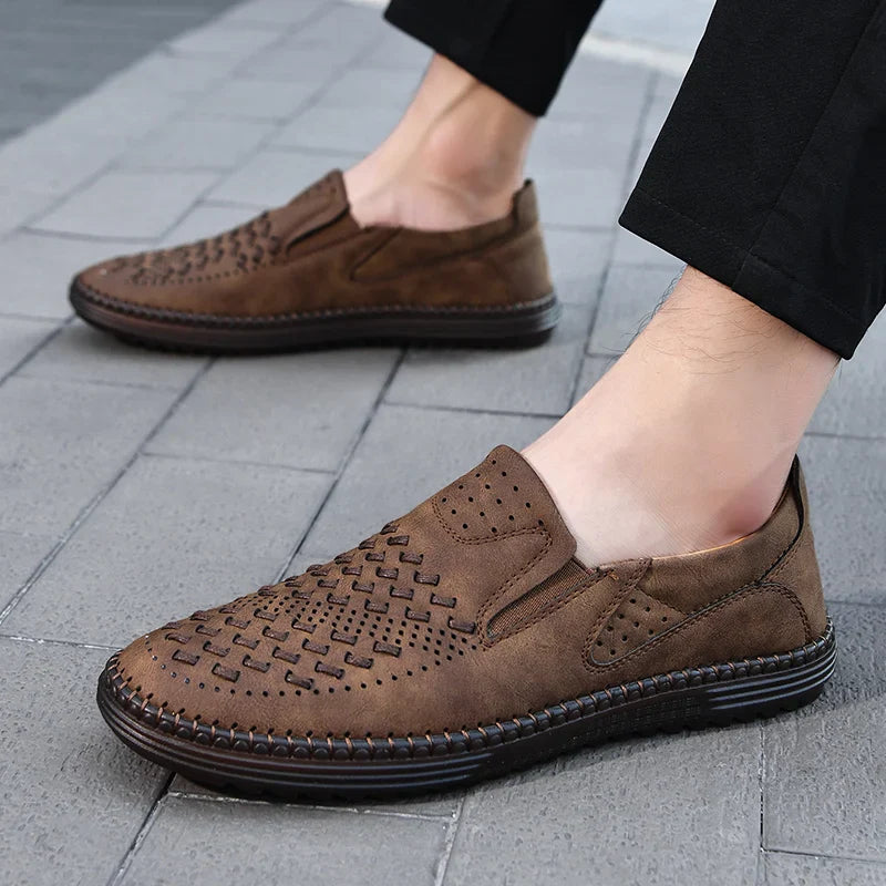 Roma Woven Leather Loafers