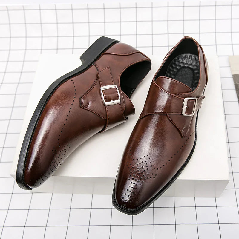 Montclair Polished Monk Strap Shoes