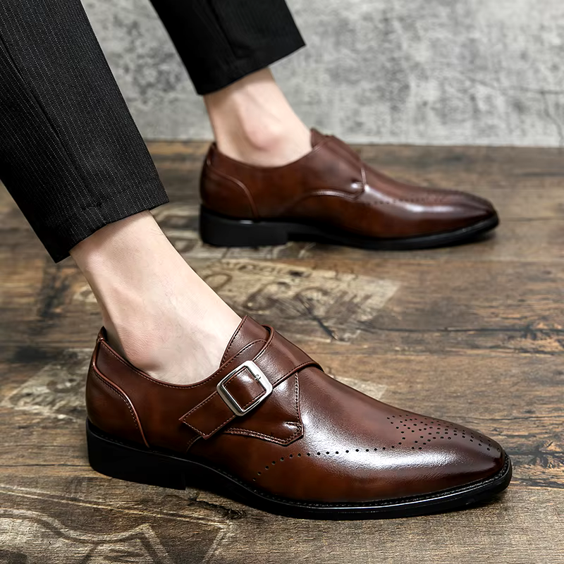 Montclair Polished Monk Strap Shoes