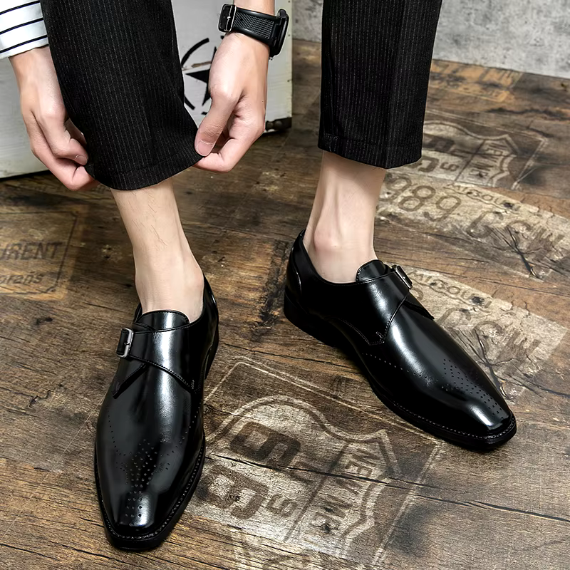 Montclair Polished Monk Strap Shoes