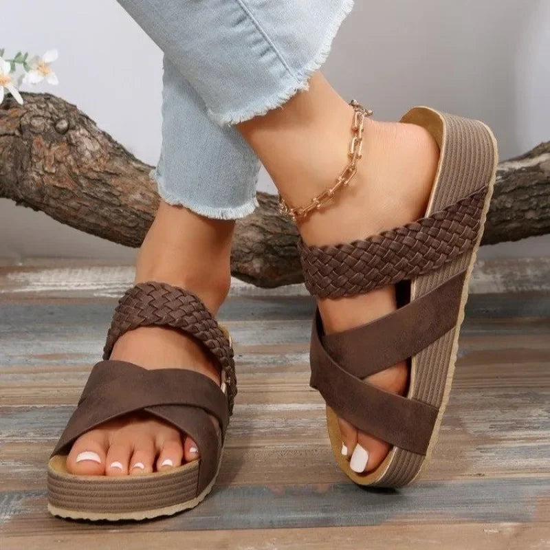 Solara Braided Platform Sandals