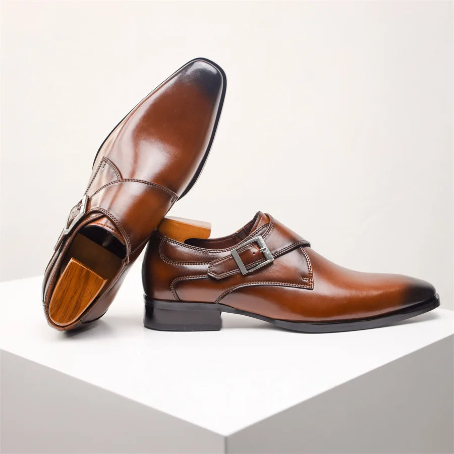 Lancaster Polished Buckle Dress Shoes