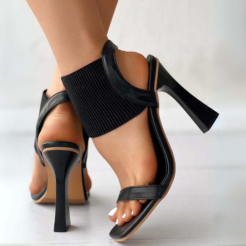 Serafina Elastic Strap Heels