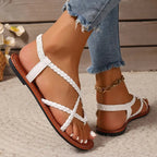 Lucera Braided Flat Sandals