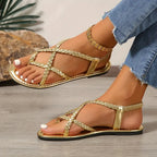 Lucera Braided Flat Sandals