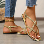 Lucera Braided Flat Sandals
