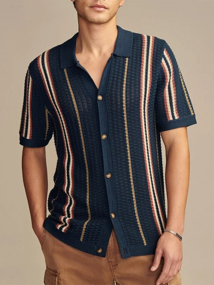 Porto Striped Knit Polo